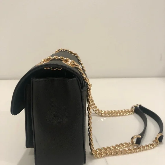 Michael Kors Black Crossbody Bag with Gold Chain - Picture 3 of 5